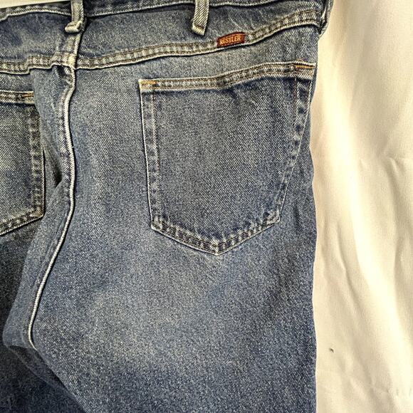 Distressed Jeans Rustler 42x32 men's pants blue denim Made in Mexico - Picture 15 of 16